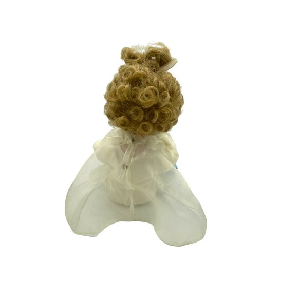 Doll 1991 Cindy M. McClure 9” Porcelain Crying curly blonde Vintage - Picture 5 of 10